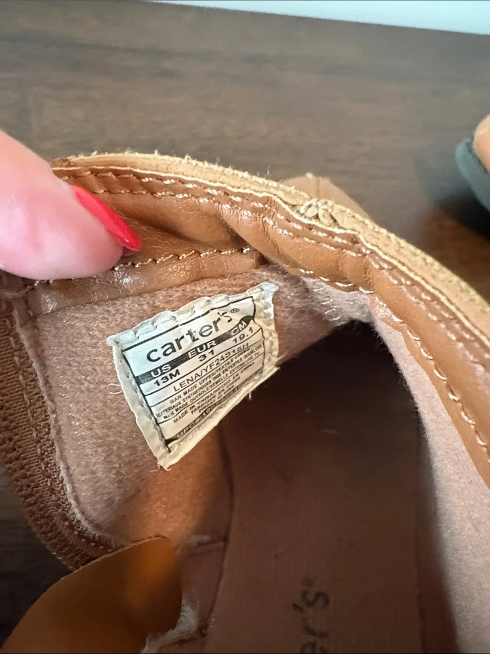 Kids Carters Tan Ankle Boots - Classic Zip-On Style